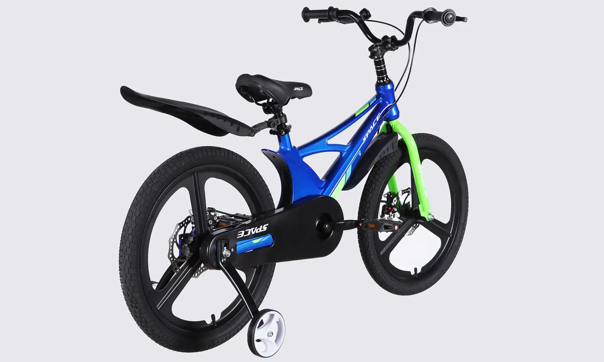 Велосипед SPACE KID STAR DD 20", размер XXS, рама-11", год 2026, синий с зеленым 2