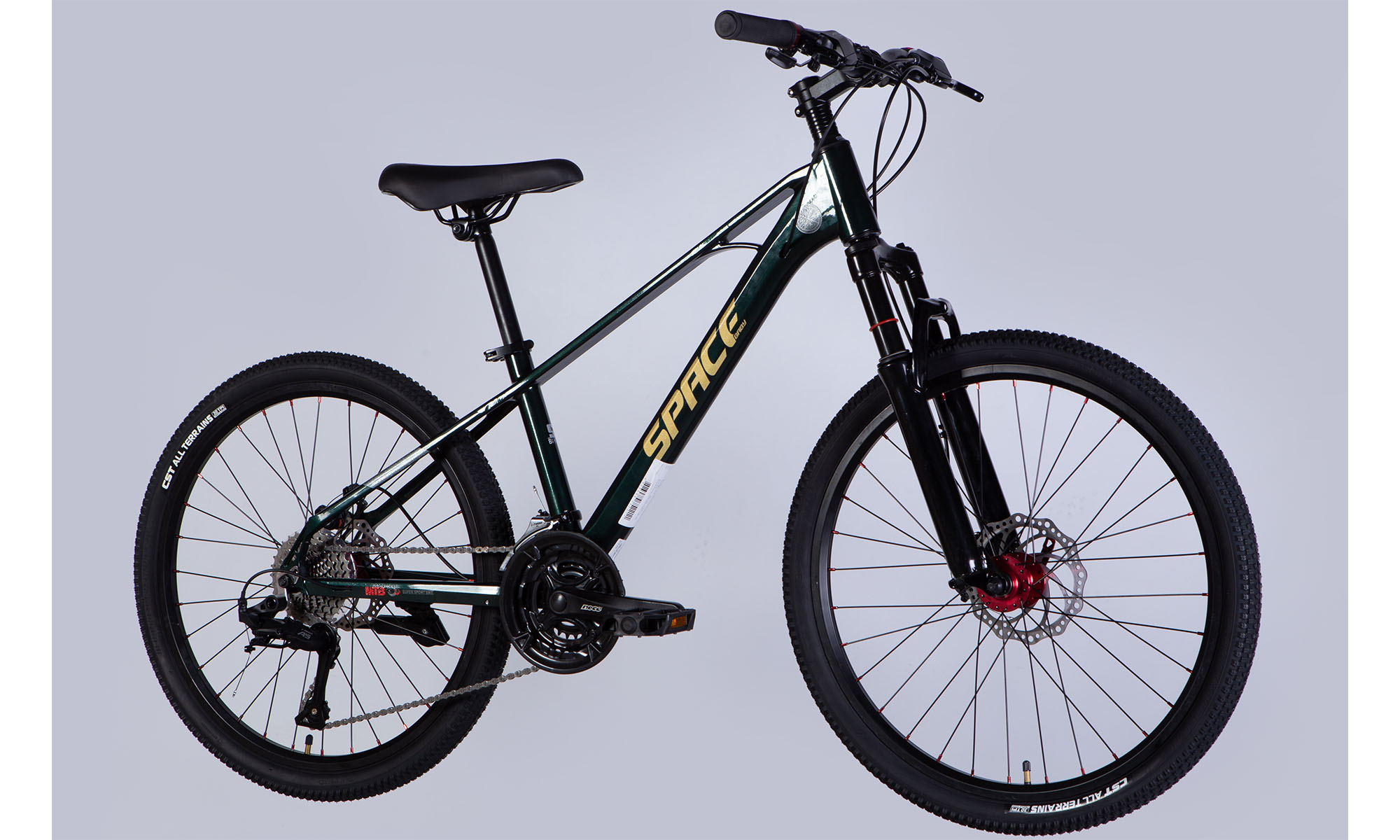 Велосипед SPACE KID SKYLINE DD FR 24", размер XS, рама 13", год 2025, зеленый 3