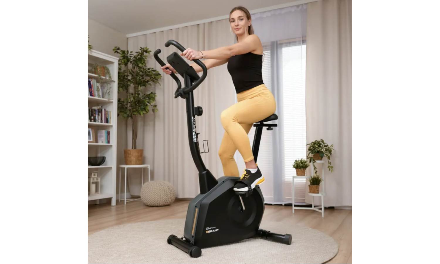 Велотренажер Hop-Sport HS-4000H Grant черно-золотистый 2