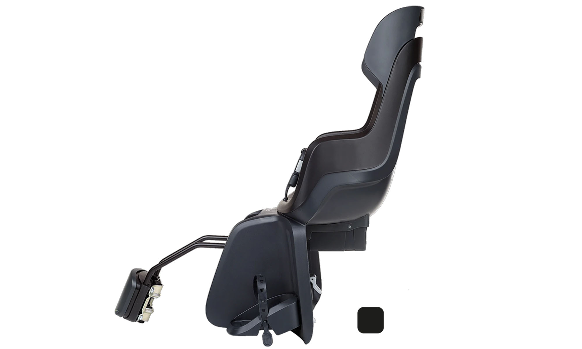 Детское велокресло Bobike GO Frames RS Reclining System - заднее сиденье на раму, черное 5