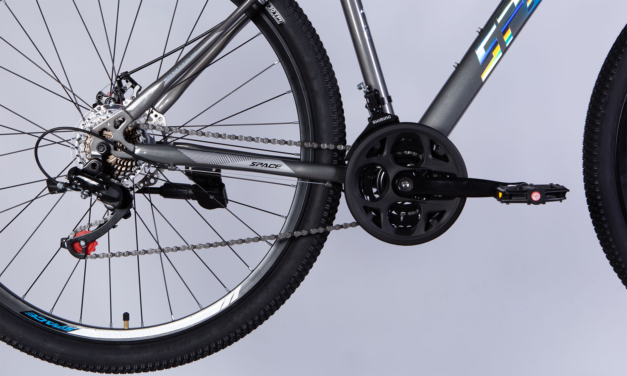 Велосипед SPACE MARS DD FR, 29", ST, рама-18", 2025, сине-серебристый 3