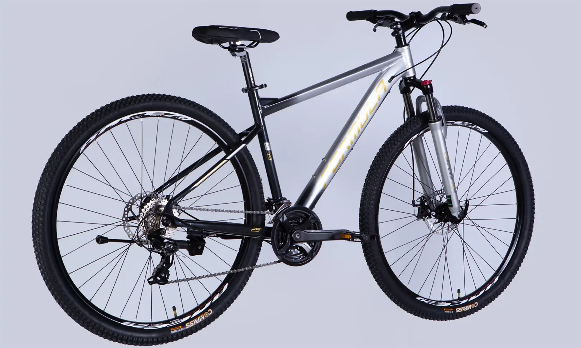 Велосипед Formula F-1 DD CS 29", розмір XL рама-21", рік 2026, сріблясто-чорний 2 Велосипед Formula F-1 DD CS 29", розмір XL рама-21", рік 2026, сріблясто-чорний 2