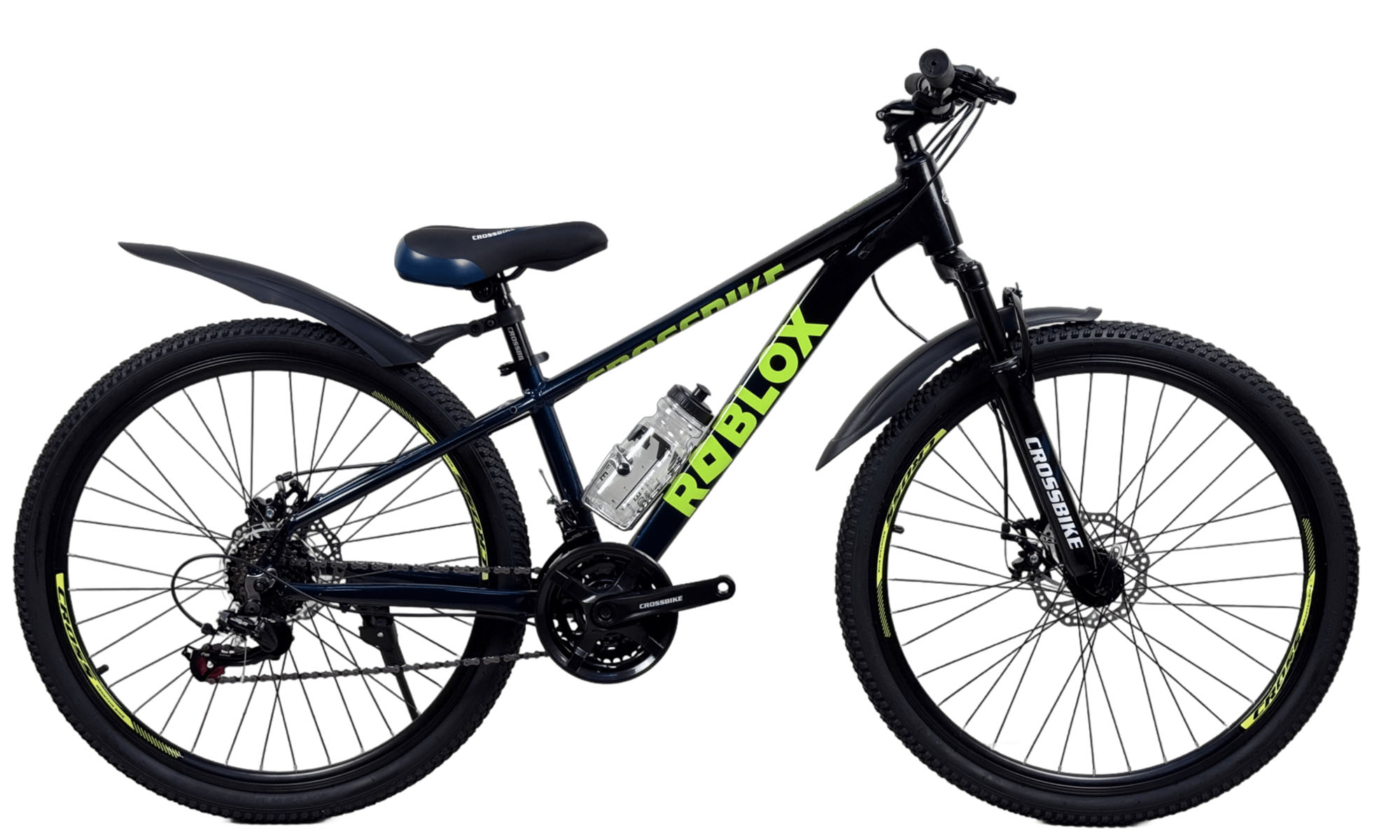 Велосипед CrossBike Roblox 26", размер XS, рама 13", год 2026, Чёрный-Зеленый Велосипед CrossBike Roblox 26", размер XS, рама 13", год 2026, Чёрный-Зеленый