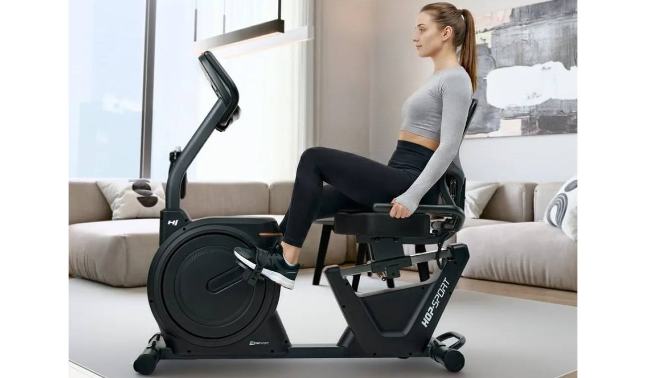 Горизонтальний велотренажер Hop-Sport HS-5000L Ranker чорно-золотистий 5 Горизонтальний велотренажер Hop-Sport HS-5000L Ranker чорно-золотистий 5