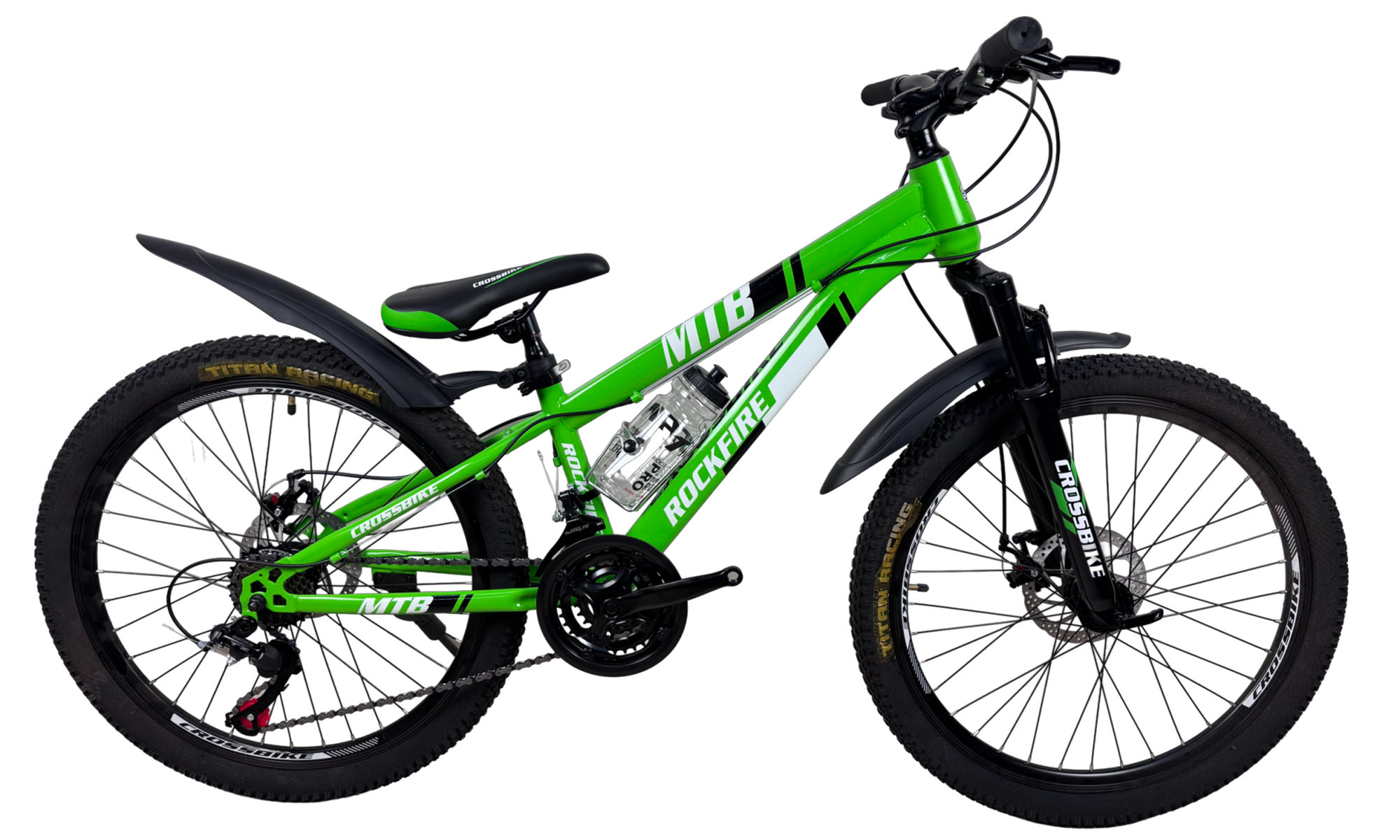 Велосипед CrossBike Rockfire 26", размер XS, рама 13", год 2026, Зеленый Велосипед CrossBike Rockfire 26", размер XS, рама 13", год 2026, Зеленый