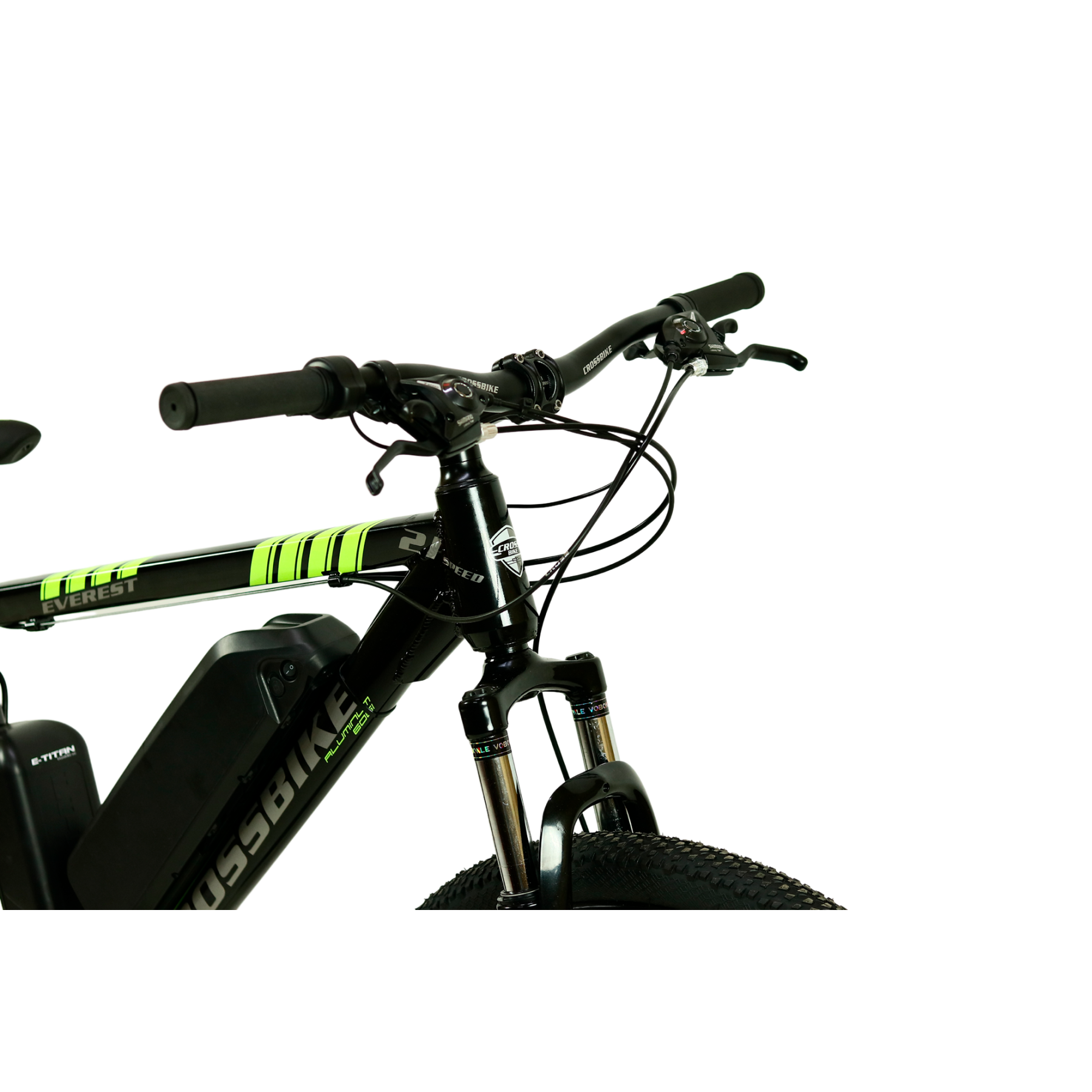 Электровелосипед CrossBike Everest 27,5", размер L рама 19.5", Черно-желтый 5