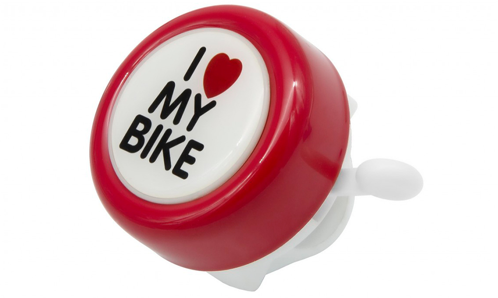 Фотография Звонок Spencer I Love My Bike красный