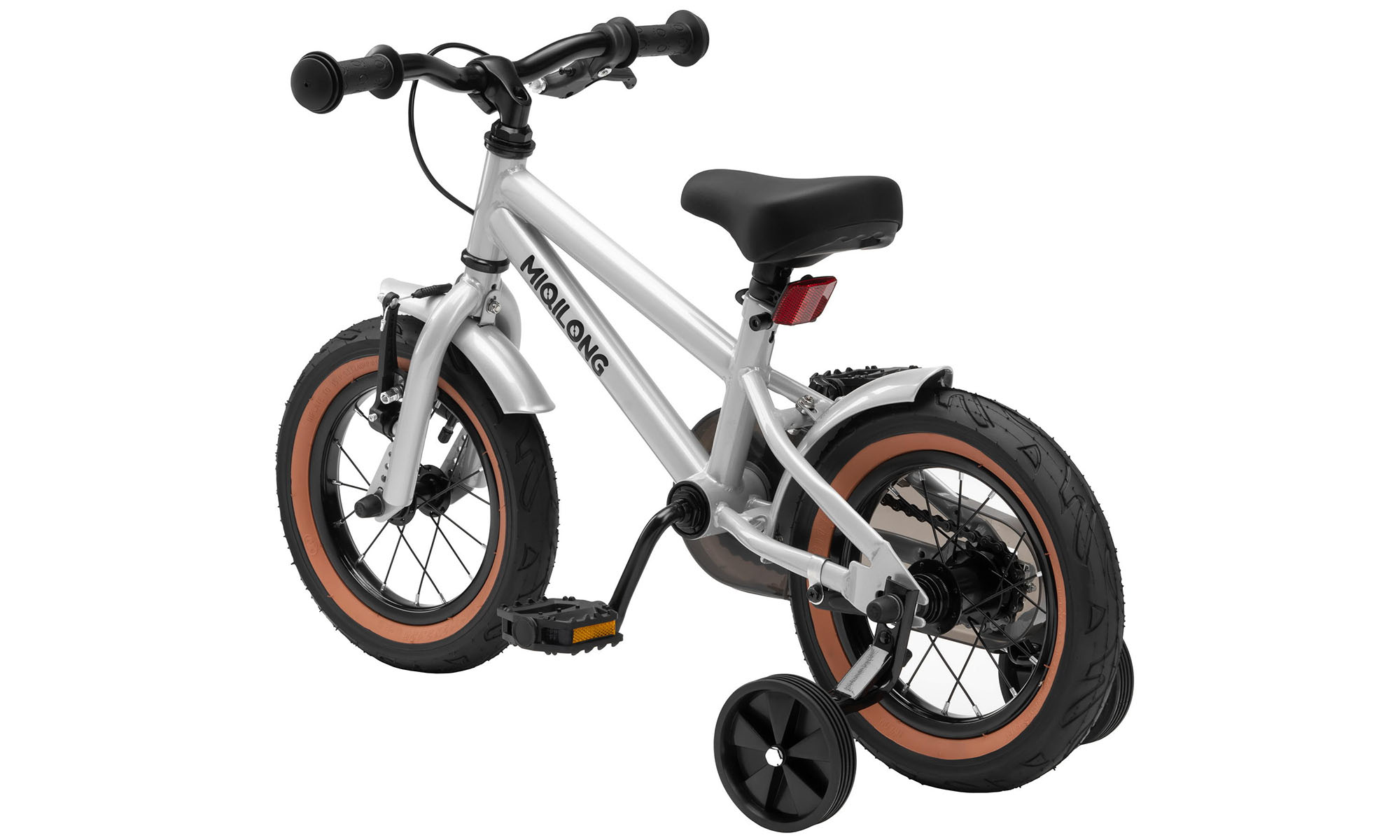 Детский велосипед Miqilong ST 12" One size, 2025, серебристый 8