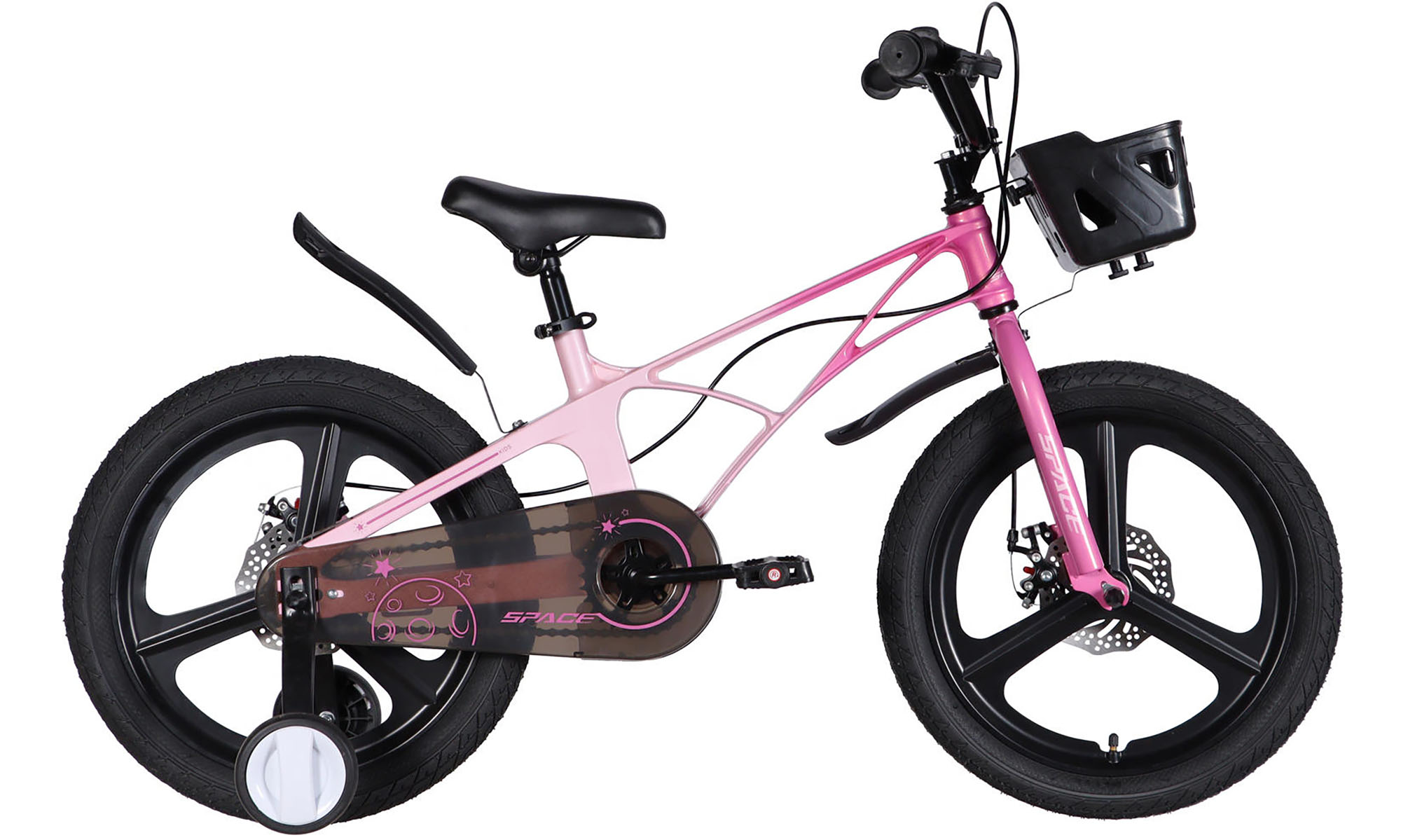 Велосипед SPACE KID ANDROMEDA DD 18", размер XXS, рама-10", год 2026, розово-малиновый 