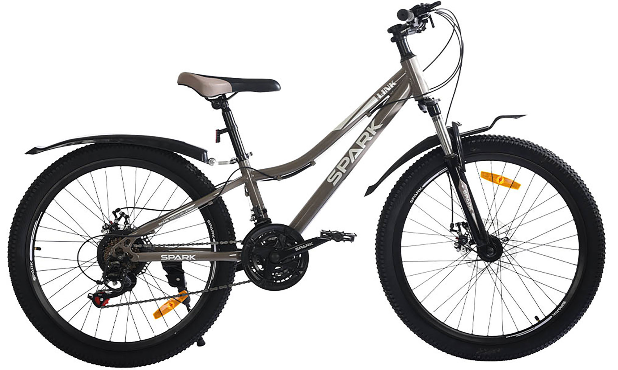 Велосипед SPARK LINK 24", размер XXS, рама 11", год 2026, серый Велосипед SPARK LINK 24", размер XXS, рама 11", год 2026, серый