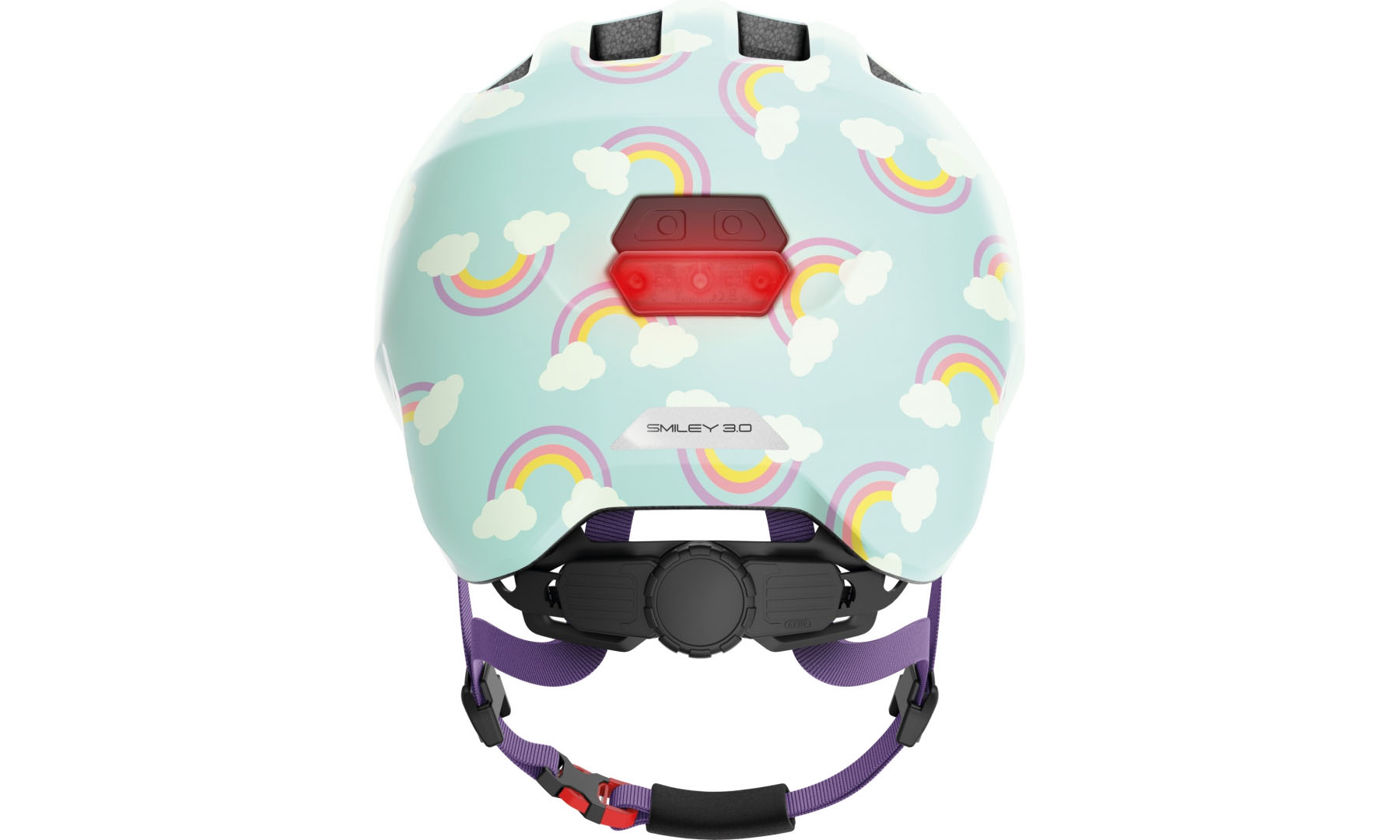 Фотографія Велошолом дитячий ABUS SMILEY 3.0 LED Blue Rainbow, розмір S (45-50 см) 3