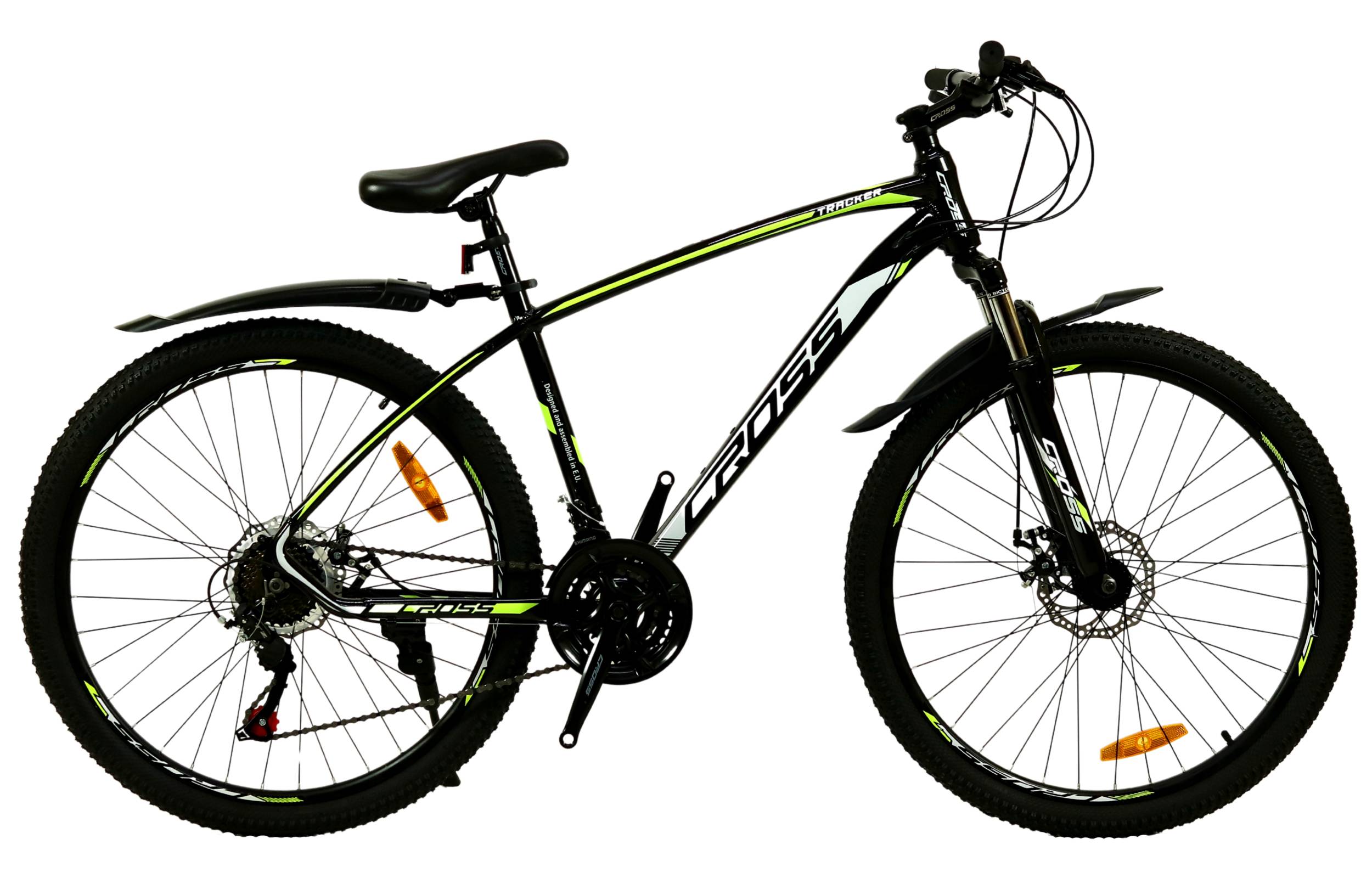 Фотографія Велосипед CROSS Tracker 26" розмір М рама 17 2022 Чорний-Жовтий