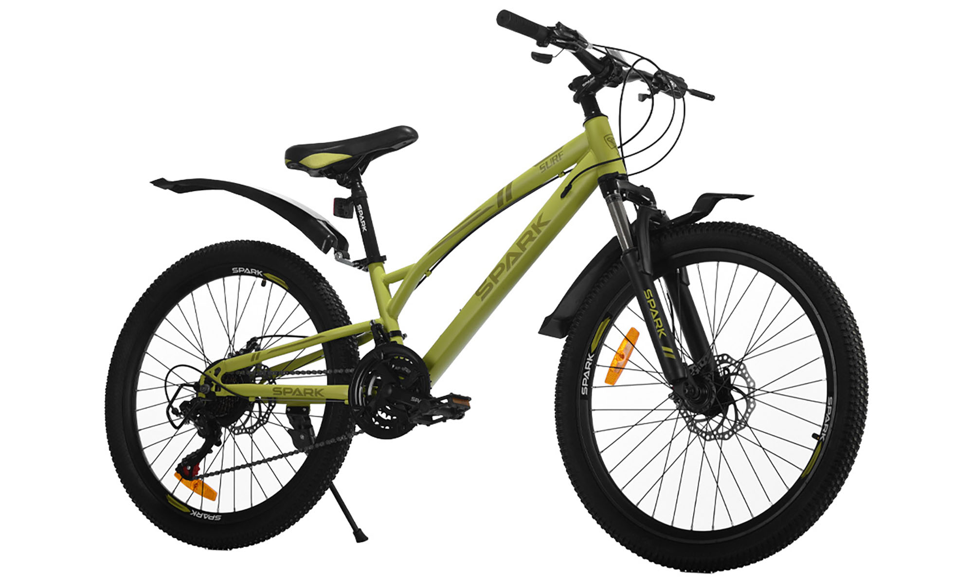 Велосипед SPARK SURF 24", розмір XXS, рама 11", рік 2026, салатовий 4 Велосипед SPARK SURF 24", розмір XXS, рама 11", рік 2026, салатовий 4