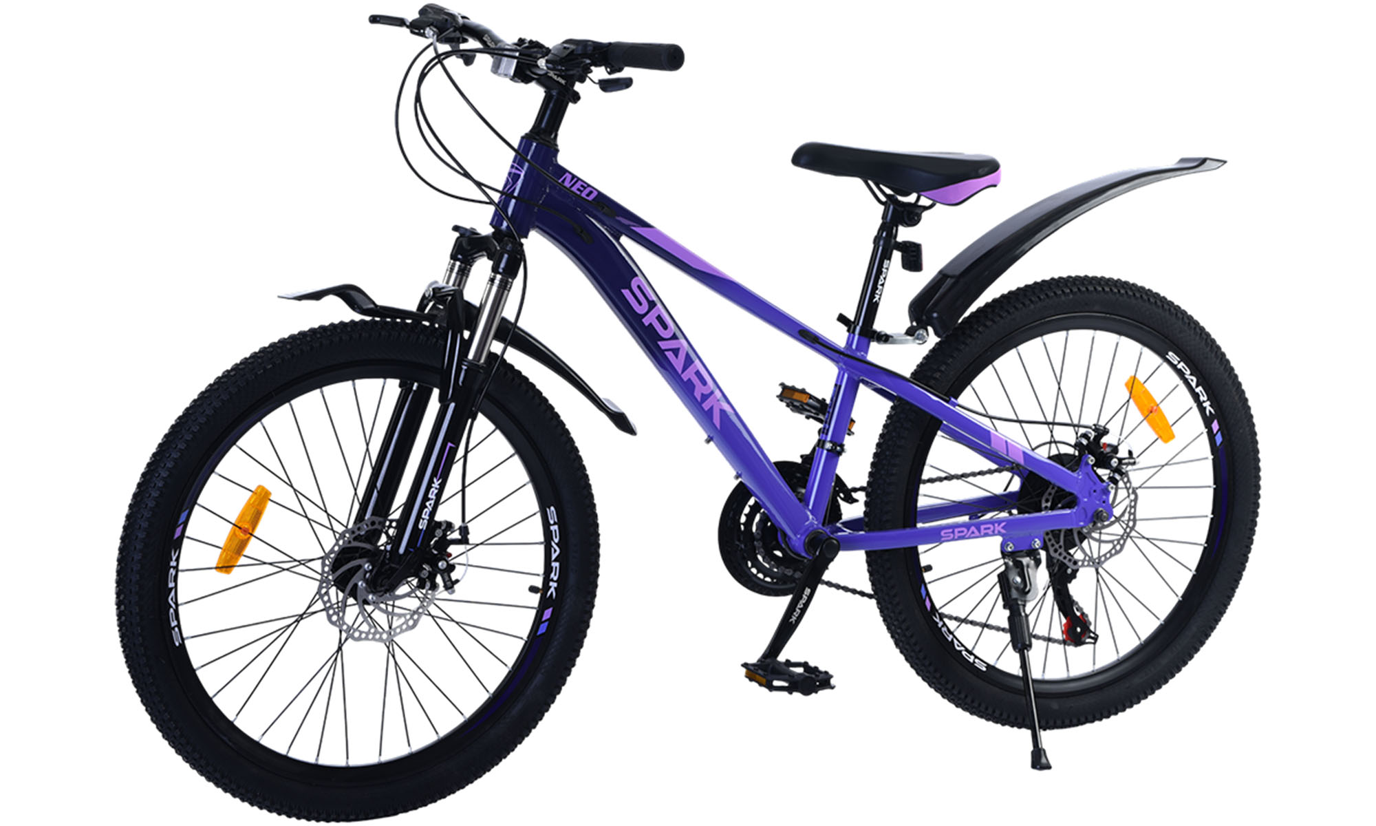Велосипед SPARK NEO 24", размер XXS, рама 11", год 2026, тёмно-фиолетовый с фиолетовым 2