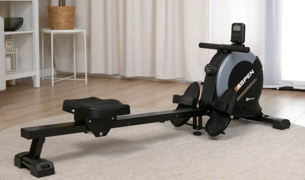 Гребный тренажер Hop-Sport HS-080R Aspen магнитный чорно-золотистый 5