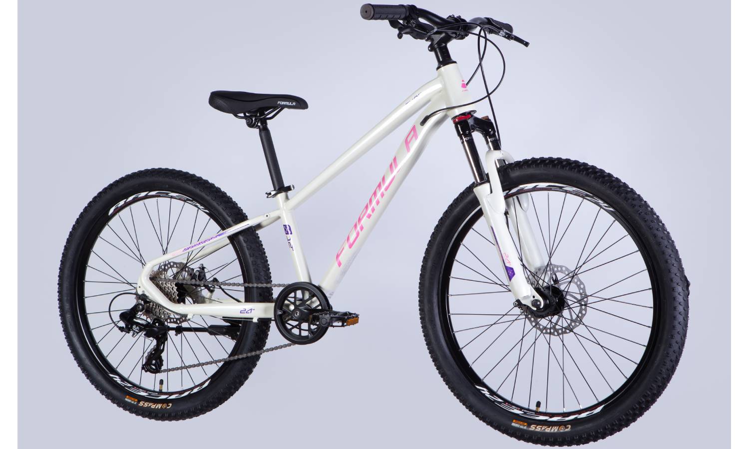 Велосипед Formula THOR DD 24" размер XXS рама 12" 2025 бело-розовый 6