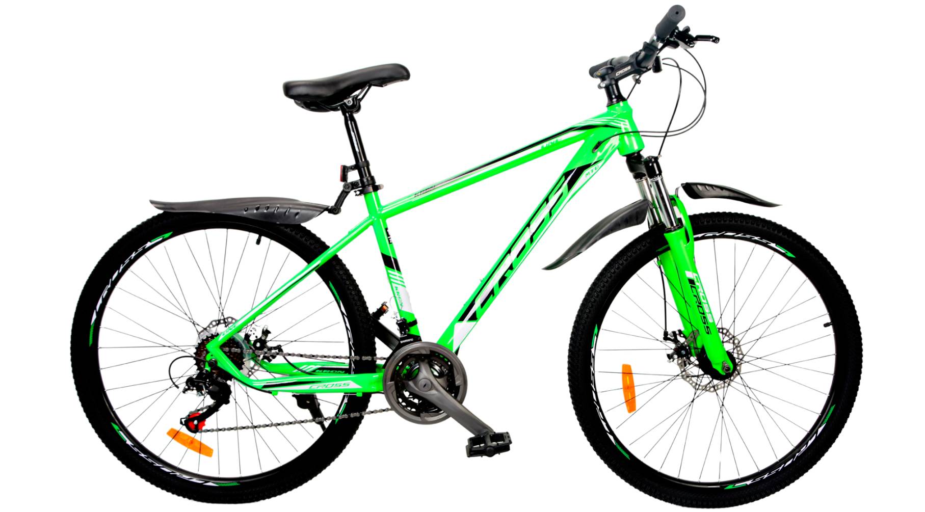 Фотография Велосипед Cross Kron 27.5" размер M, рама 17" (2024), Черно-Зеленый