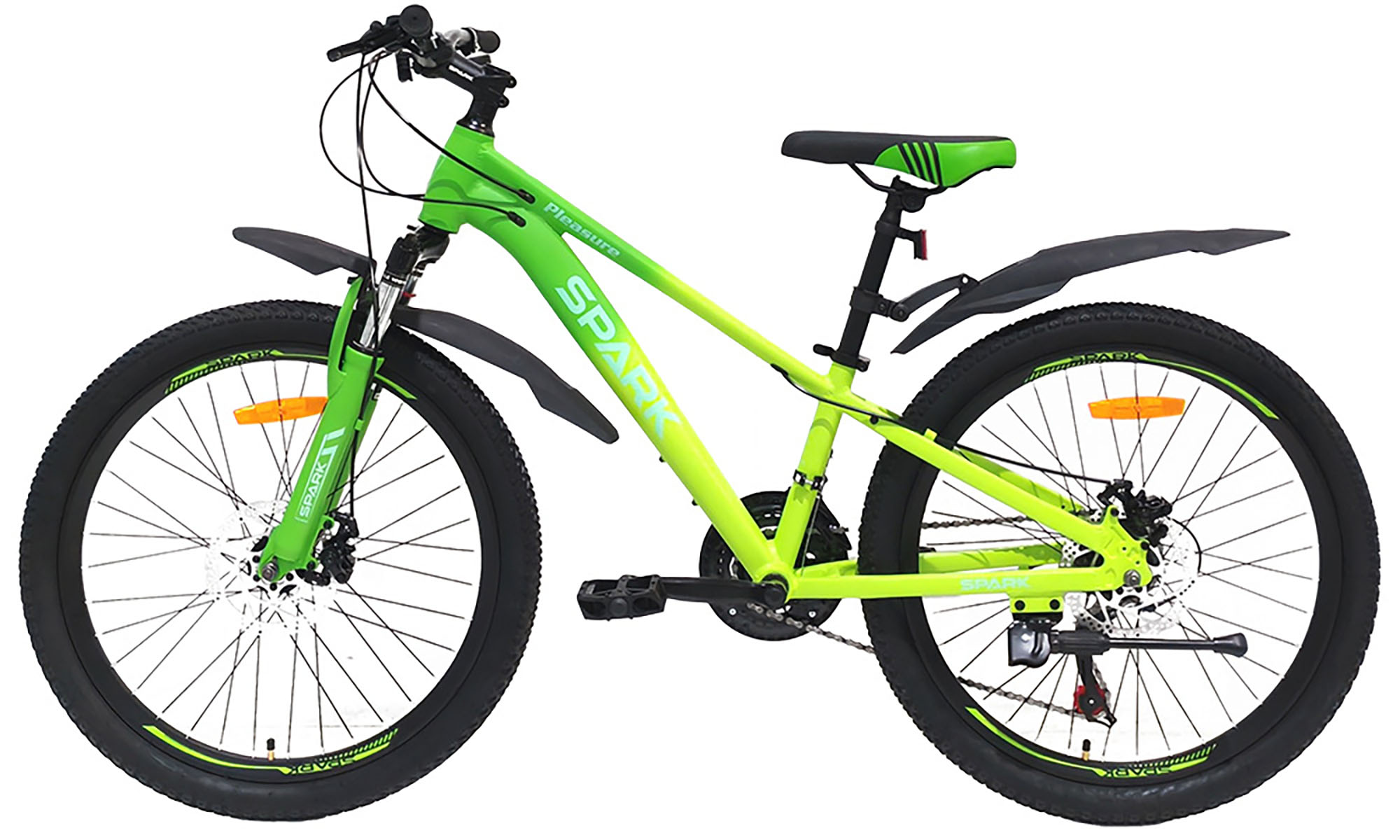 Велосипед SPARK PLEASURE 24", размер XXS, рама 11", 2025, салатовый с зеленым 3