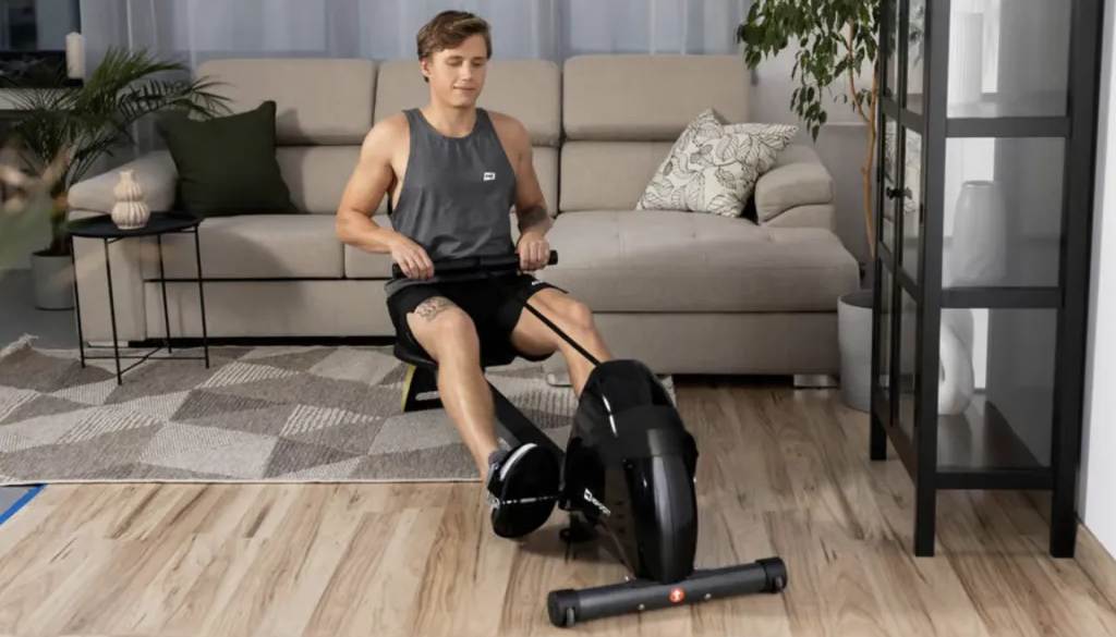 Гребной тренажер Hop-Sport HS-030R Boost золотистый 5