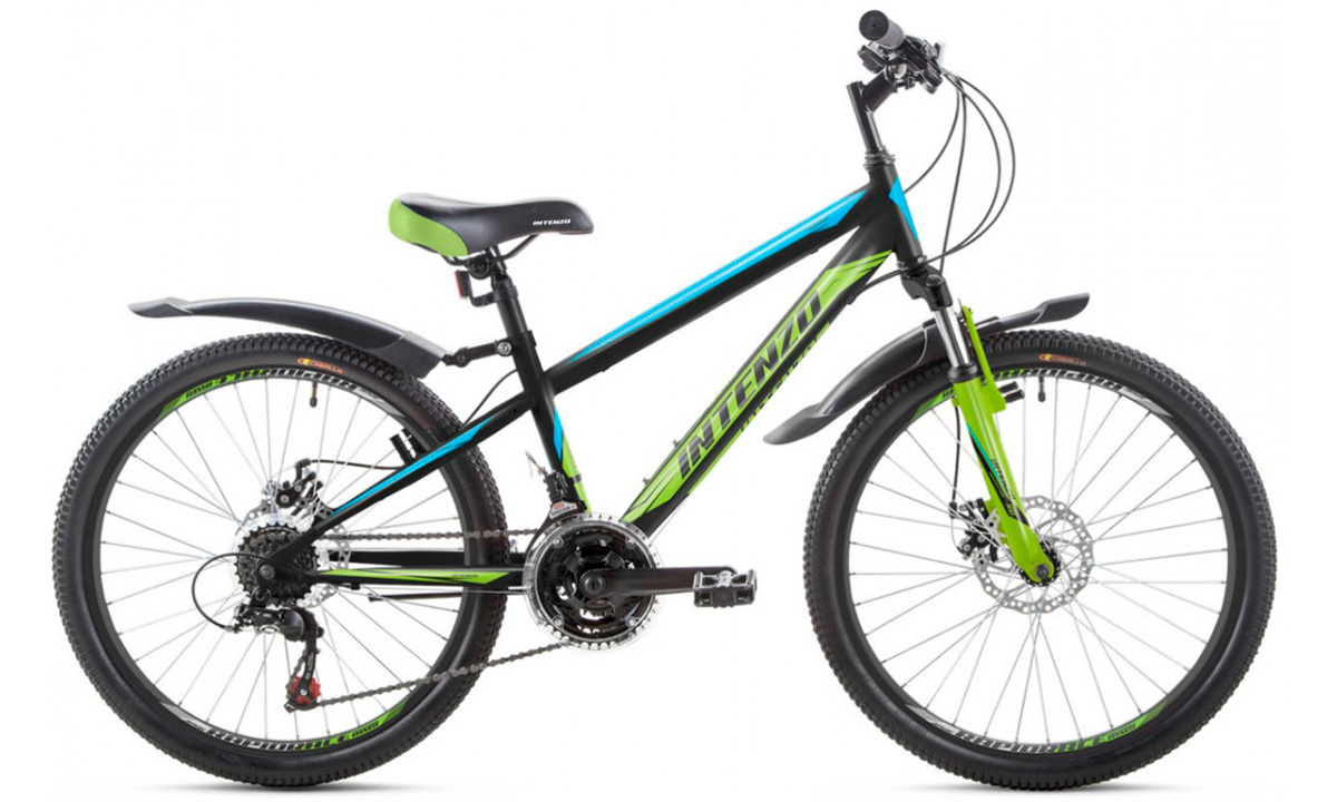 Фотографія Велосипед Intenzo FORSAGE DISK 24" (2020) 2020 Чорно-зелений