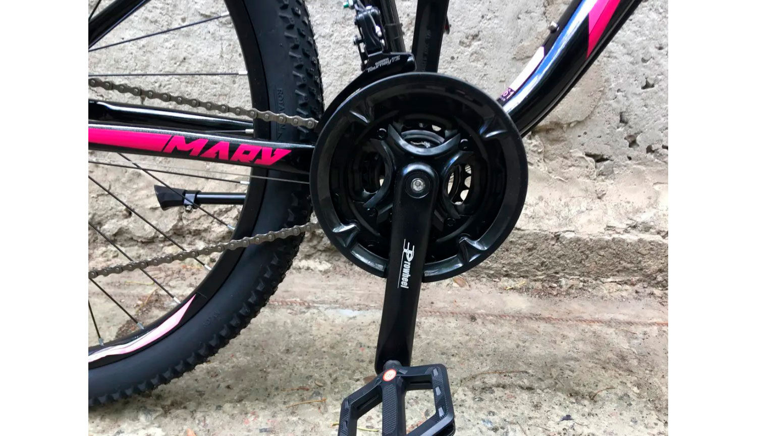 Фотографія Велосипед Crosser Mary 27,5 розмір S рама 15,5 2021 Чорно-рожевий 3