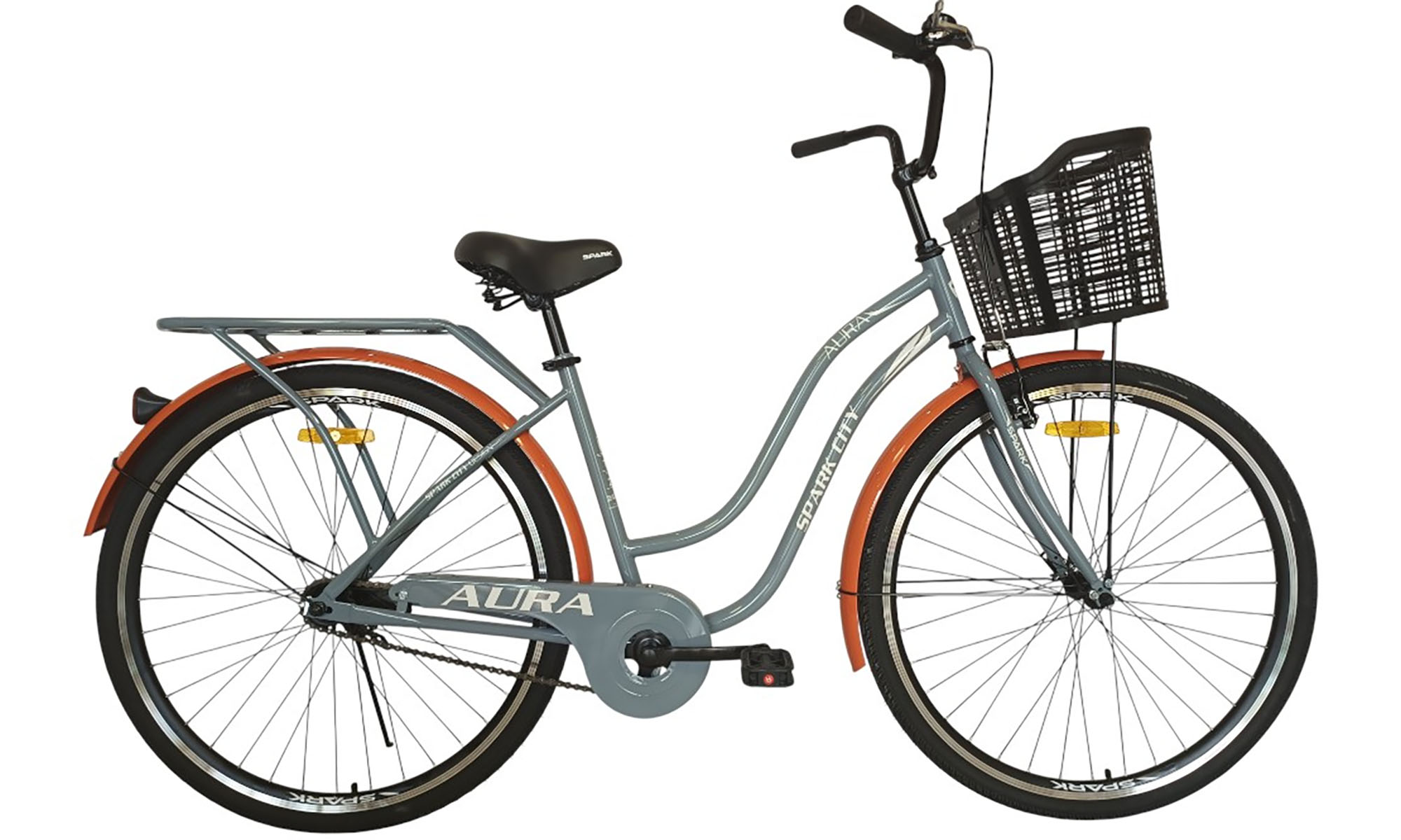 Велосипед SPARK CITY AURA 28", размер M, рама 18", год 2026, серый 