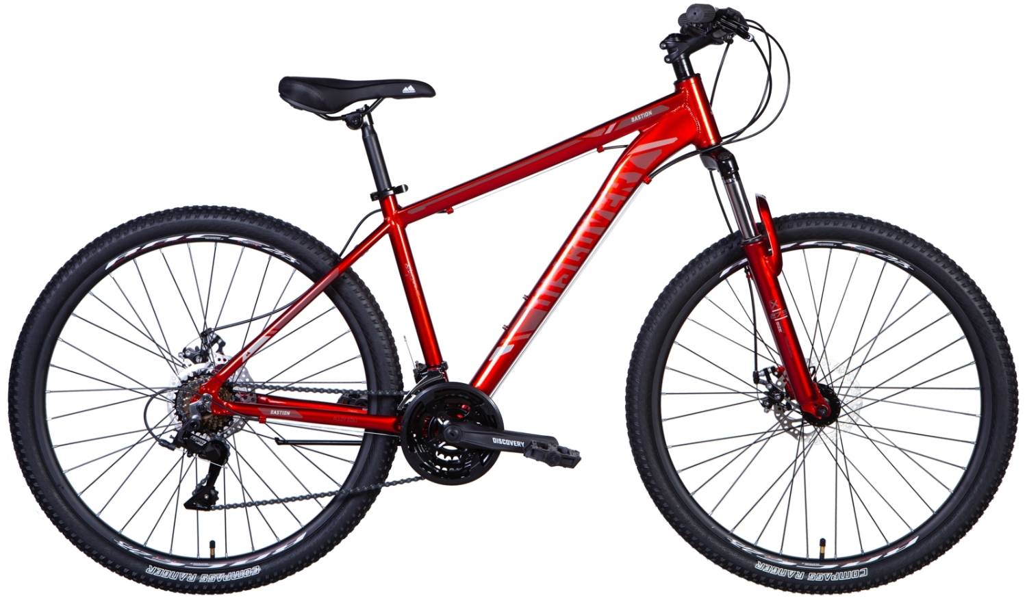 Фотография Велосипед Discovery BASTION AM DD 27,5" размер М рама 17 2024 Красный