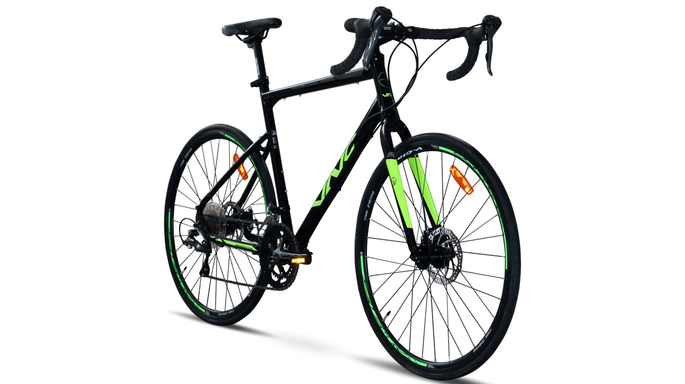Фотография Велосипед VNC TimeRacer A5 28" размер L 2023 Черно-зеленый 2