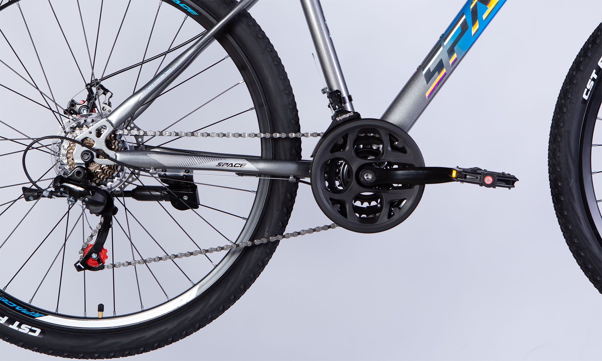 Велосипед SPACE MARS DD FR 27.5", размер M, рама-17", год 2026, сине-серый 5