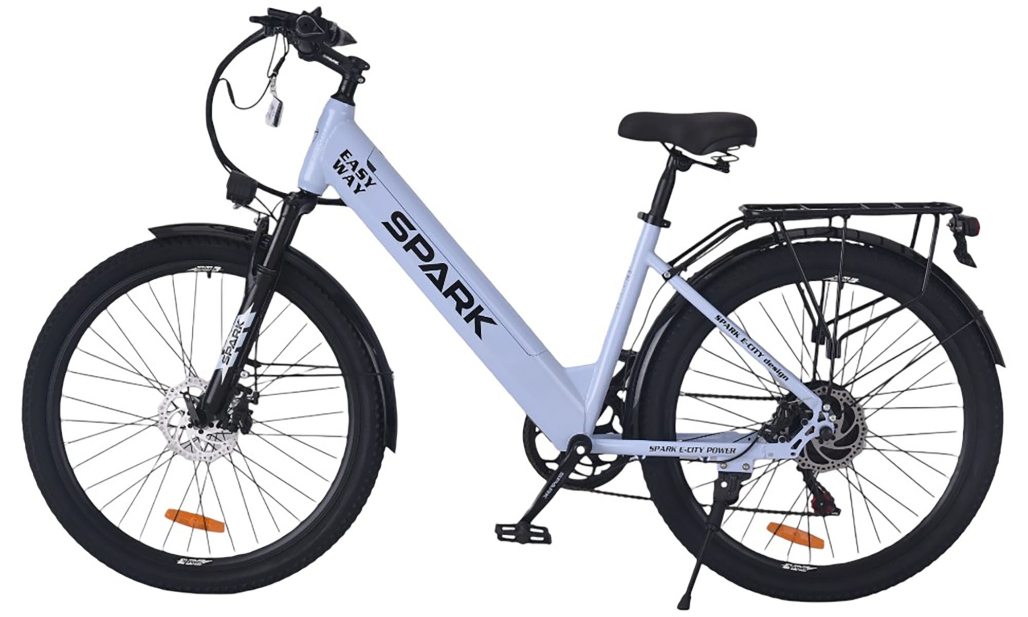 Велосипед с электромотором SPARK E-CITY EASY WAY 26", размер M, рама 17", 48V/500W/12,5Ah, год 2026, голубой 6