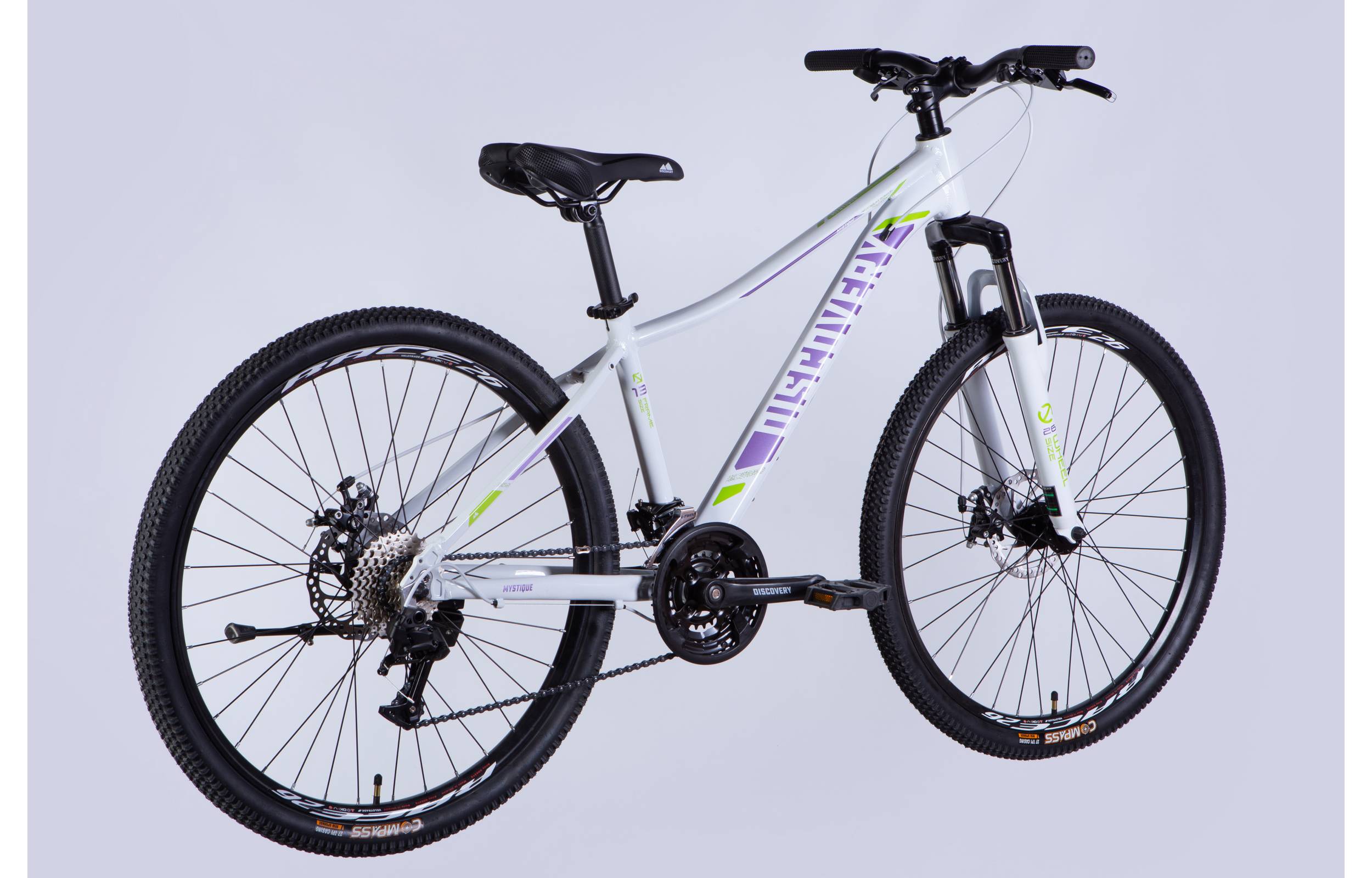 Велосипед Discovery MYSTIQUE DD 26" размер S рама 15" 2025 бело-фиолетовый 5