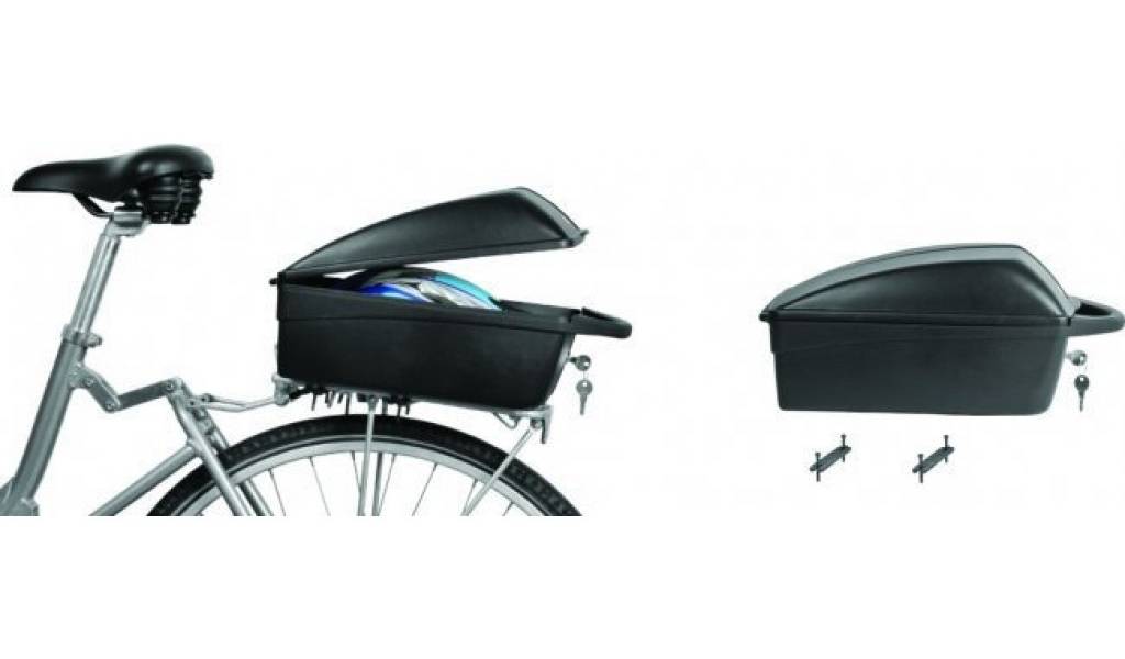 Пластиковый контейнер Polisport на багажник черный 2 Пластиковый контейнер Polisport на багажник черный 2