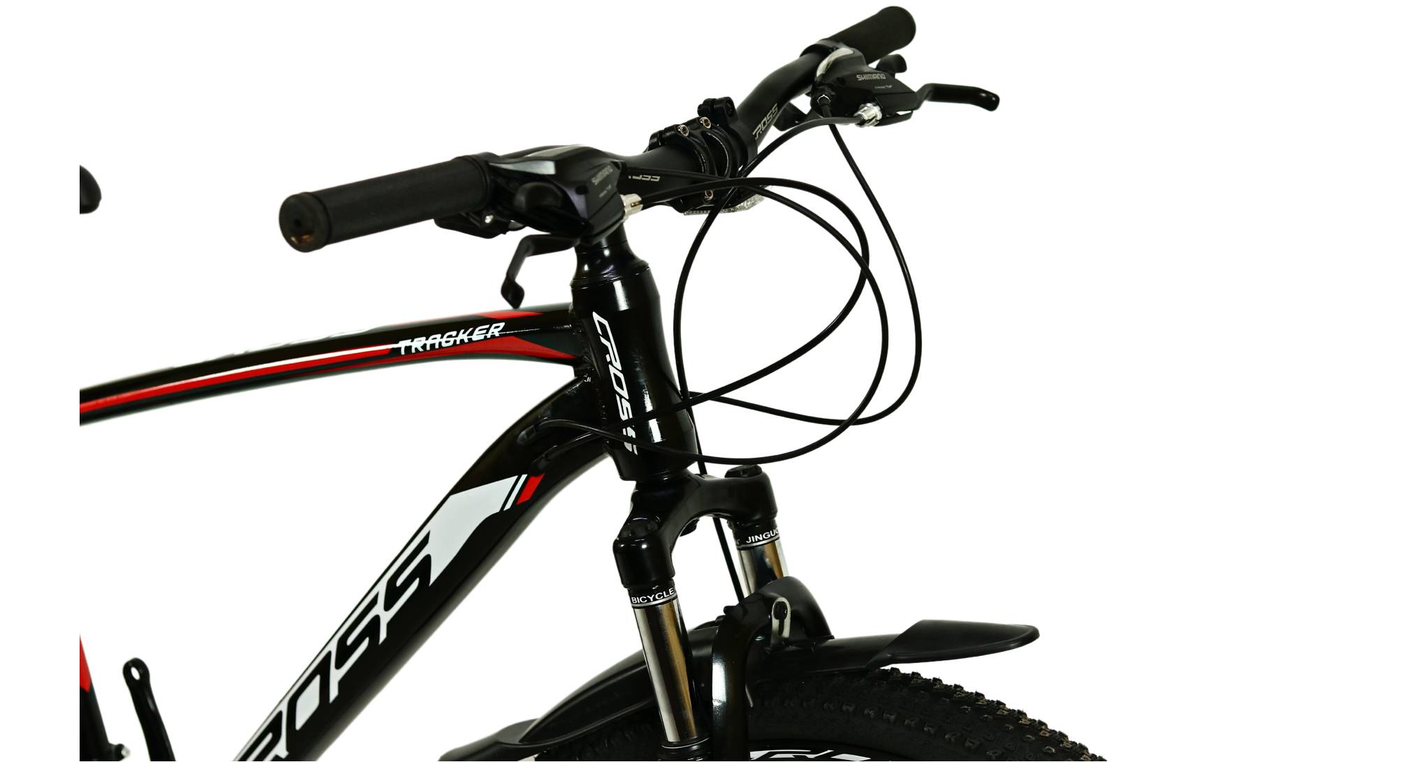 Фотографія Велосипед CROSS Tracker 27.5", розмір M рама 17" (2023), Чорний-Червоний 4