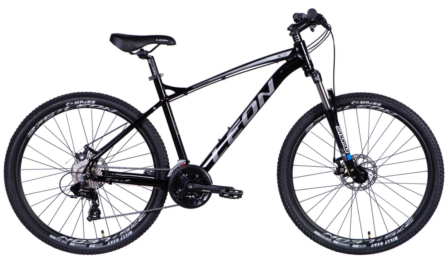 Фотография Велосипед Leon XC 100 AM DD 27,5" размер L рама 19" 2024 Черно-серый