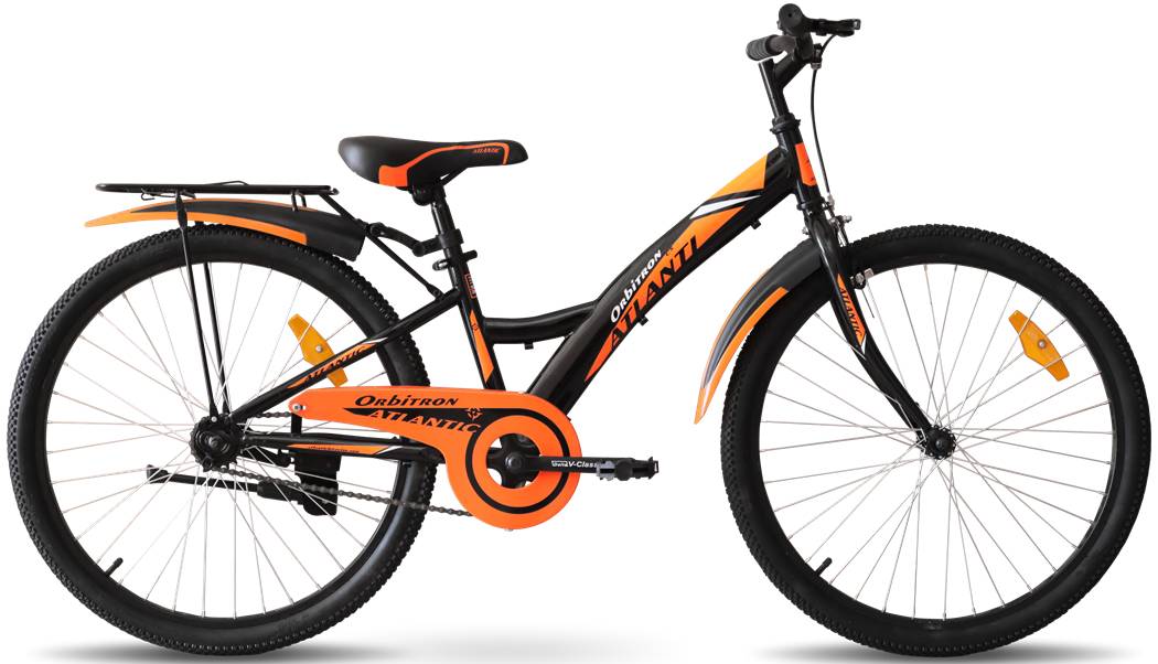 Фотография Велосипед Atlantic Orbitron CS 24" размер XXS рама 12 2022 Черно-оранжевый
