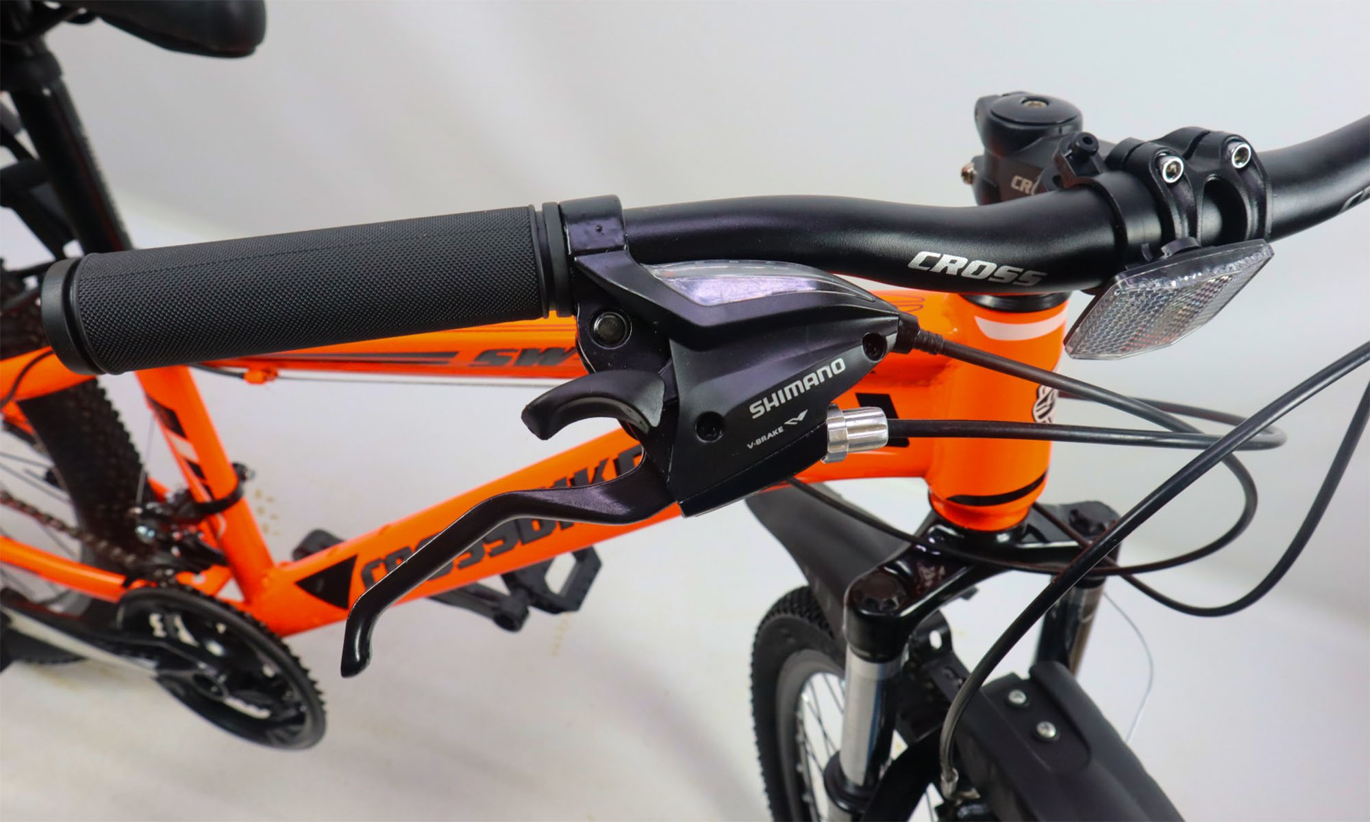 Велосипед CrossBike Atlas 24", размер XXS, рама 12", 2021, Оранжевый-Черный 5