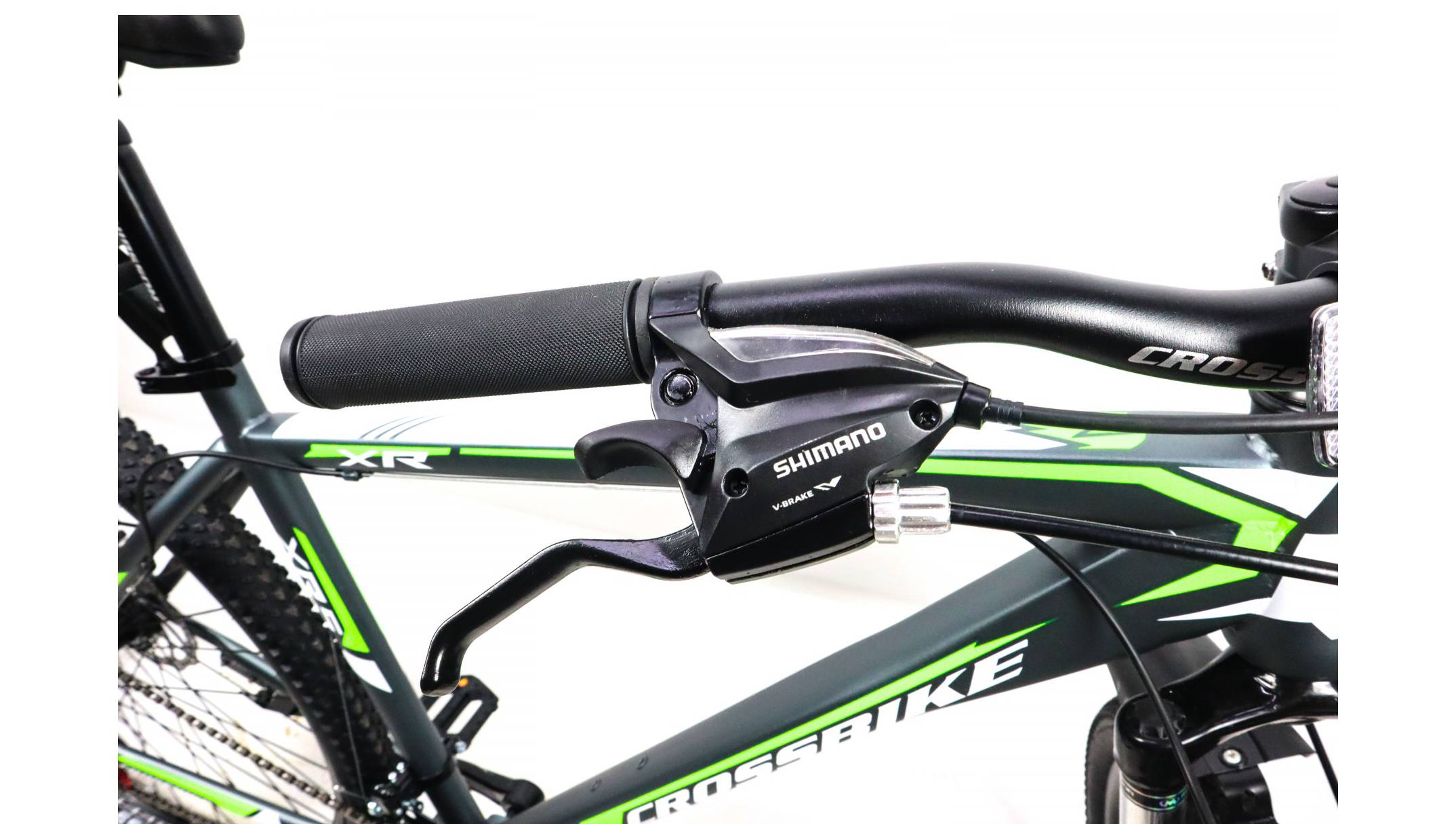 Велосипед CrossBike Racer 27.5", размер M рама 17" (2023), Серо-зеленый 5