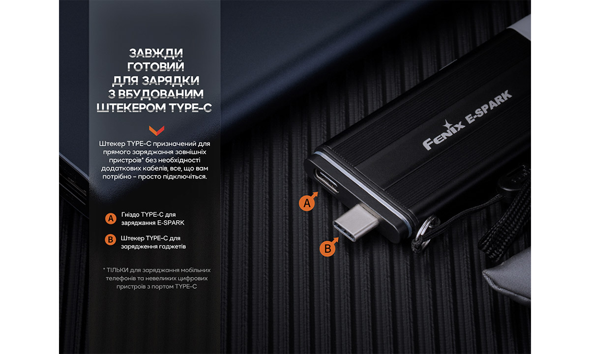 Фонарь ручной Fenix E-SPARK 4 Фонарь ручной Fenix E-SPARK 4