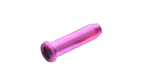 Фотографія Наконечник A1 для гальмівного троса та перемикання, анодований Alu, рожевий, 10 шт.