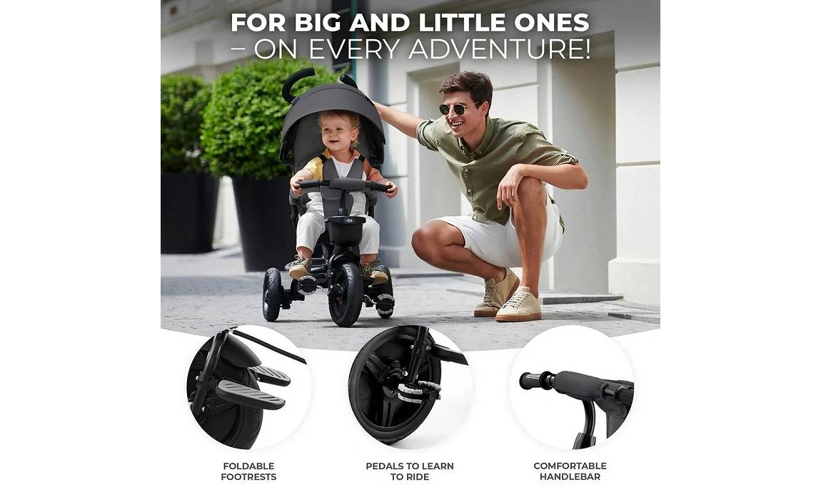 Трехколесный велосипед Kinderkraft Aveo Malachite Gray 3