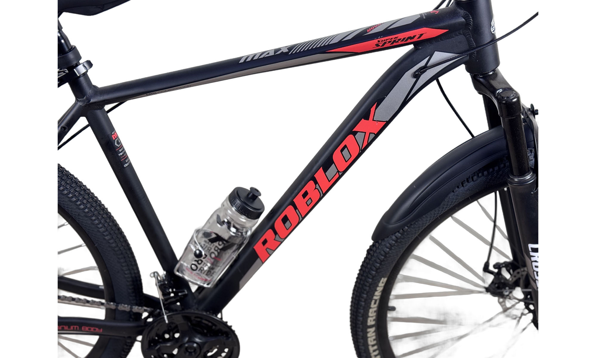 Велосипед CrossBike Roblox 29", розмір L, рама 19", рік 2026, Чорний-Червоний 2