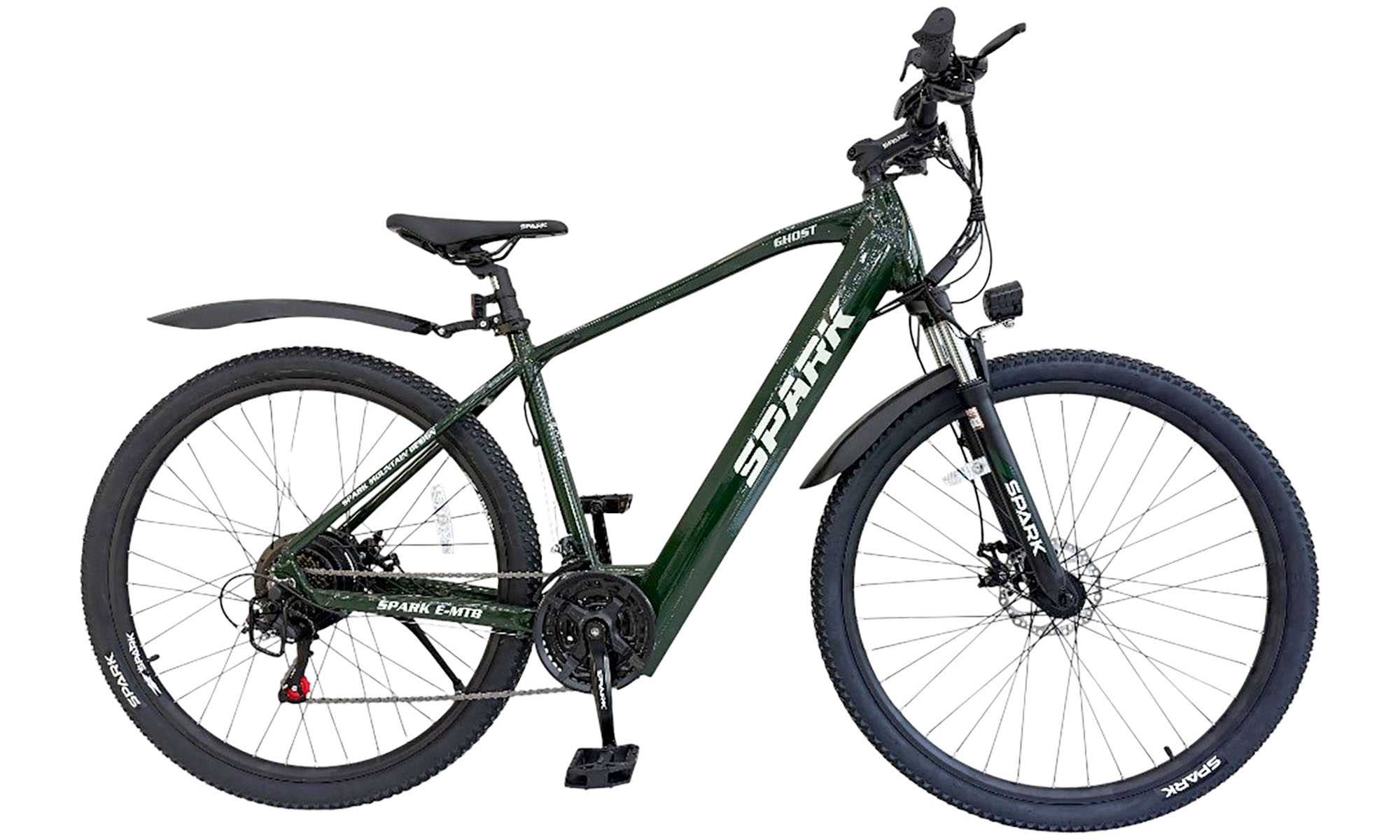 Велосипед с электромотором SPARK E-MTB GHOST 29", размер M, рама 17", год 2026, 48V/500W/12,8Ah, тёмно-зелёный Велосипед с электромотором SPARK E-MTB GHOST 29", размер M, рама 17", год 2026, 48V/500W/12,8Ah, тёмно-зелёный