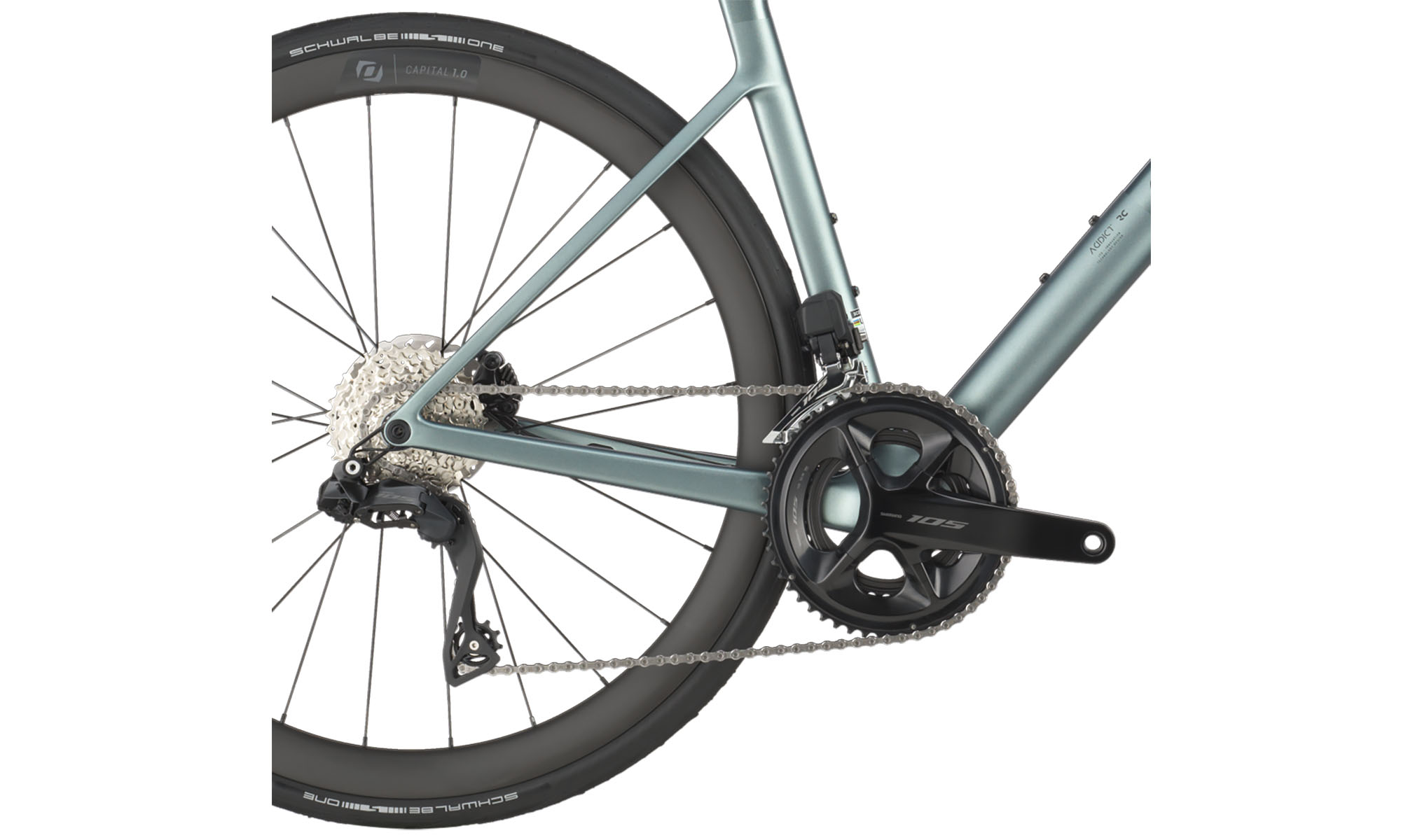 Велосипед SCOTT ADDICT RC 30 28", размер M, год 2025, серый, TW 3