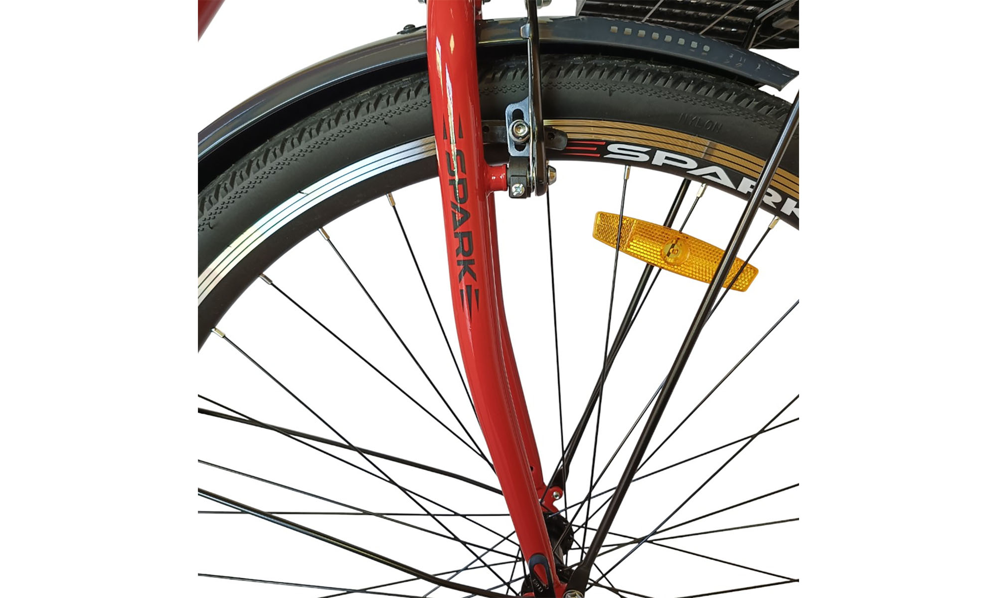 Велосипед SPARK CITY SOLA 28", размер M, рама - 18", год 2026, красно-черный 3