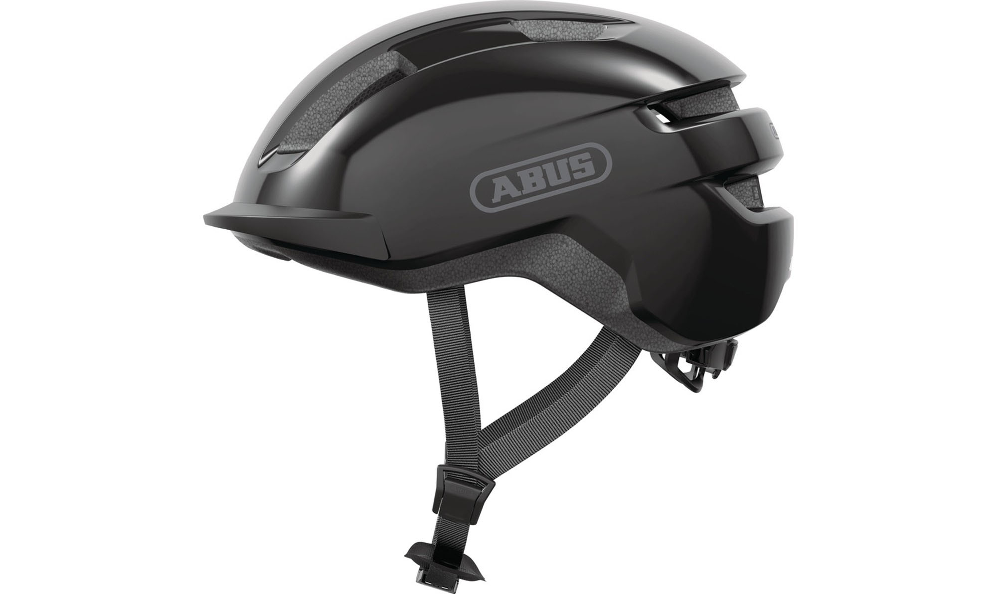Велошлем ABUS PURL-Y shiny black, размер L (57-61 см), черный 