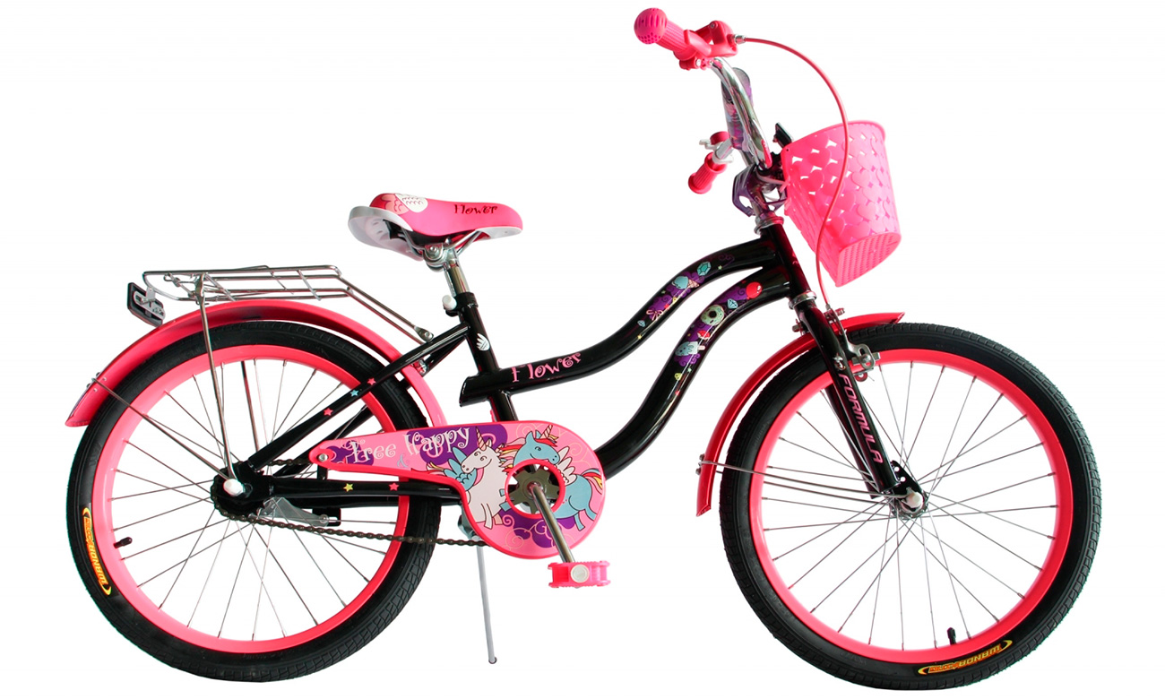 Фотография Велосипед Formula FLOWER 20" (2020) 2020 Черно-розовый