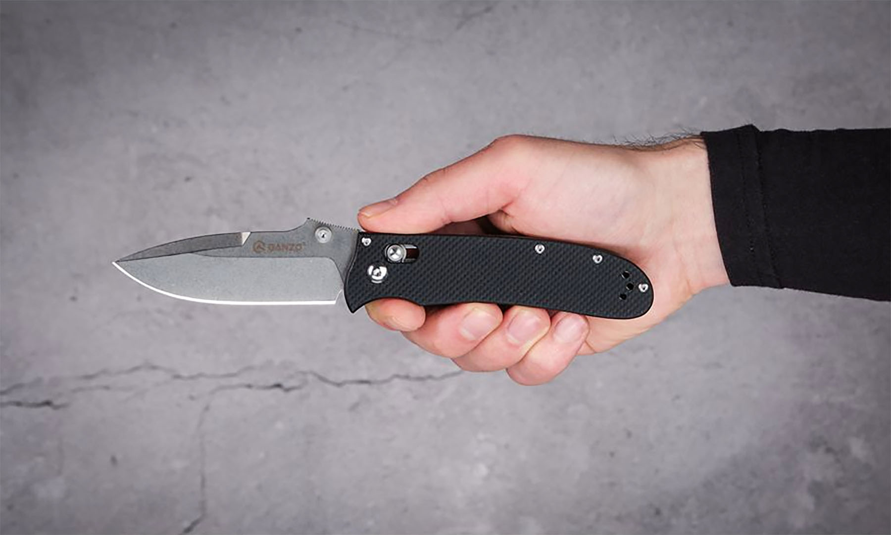 Нож складной Ganzo D704-BK черный (D2 сталь) 2