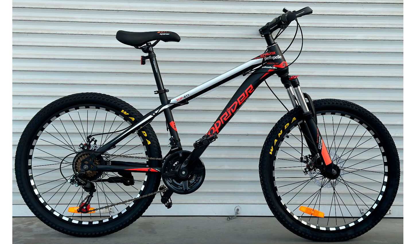 Фотография Велосипед Toprider Listers 611 24" размер XXS 2023 Черно-красный
