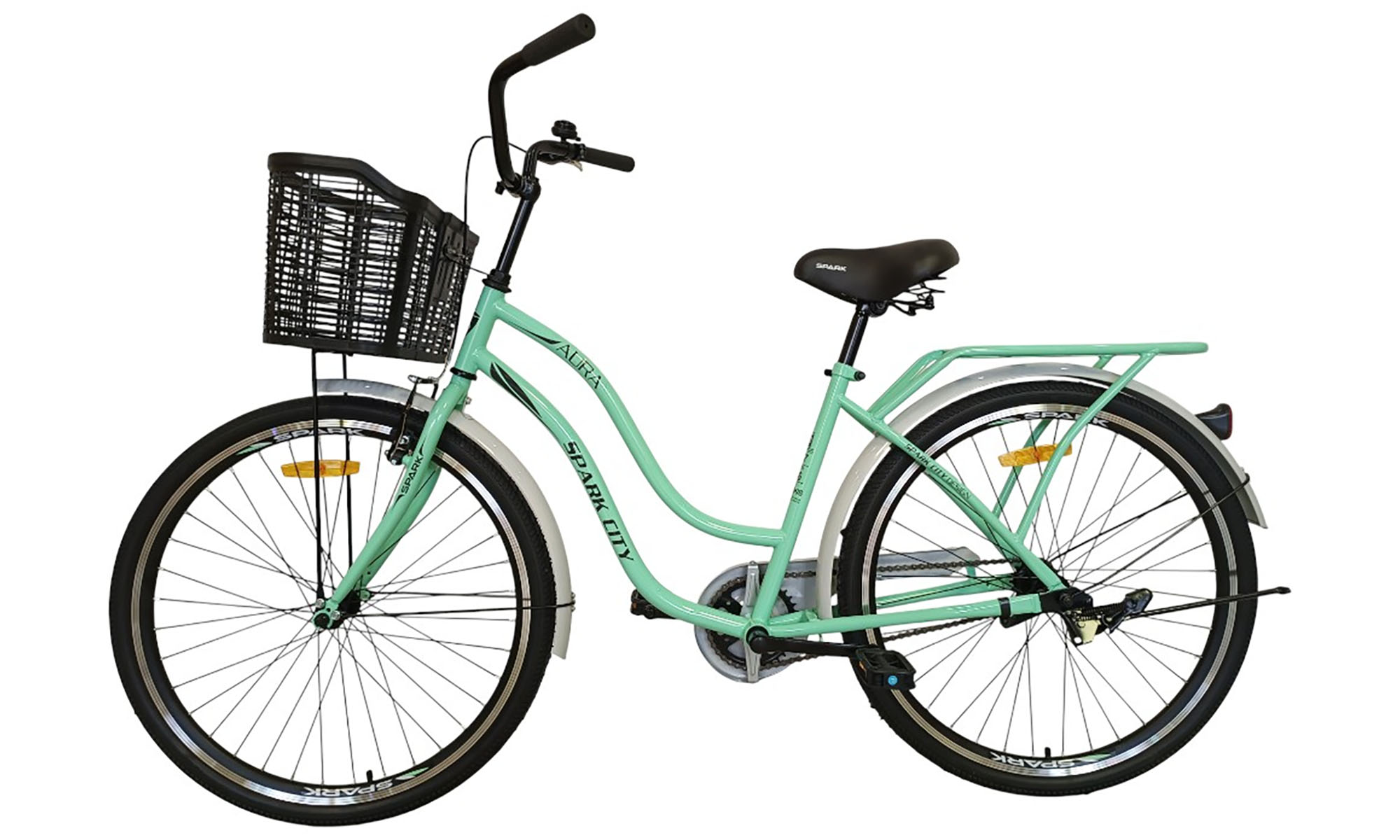 Велосипед SPARK CITY AURA 26", размер M, рама - 17", год 2026, зеленый 4 Велосипед SPARK CITY AURA 26", размер M, рама - 17", год 2026, зеленый 4