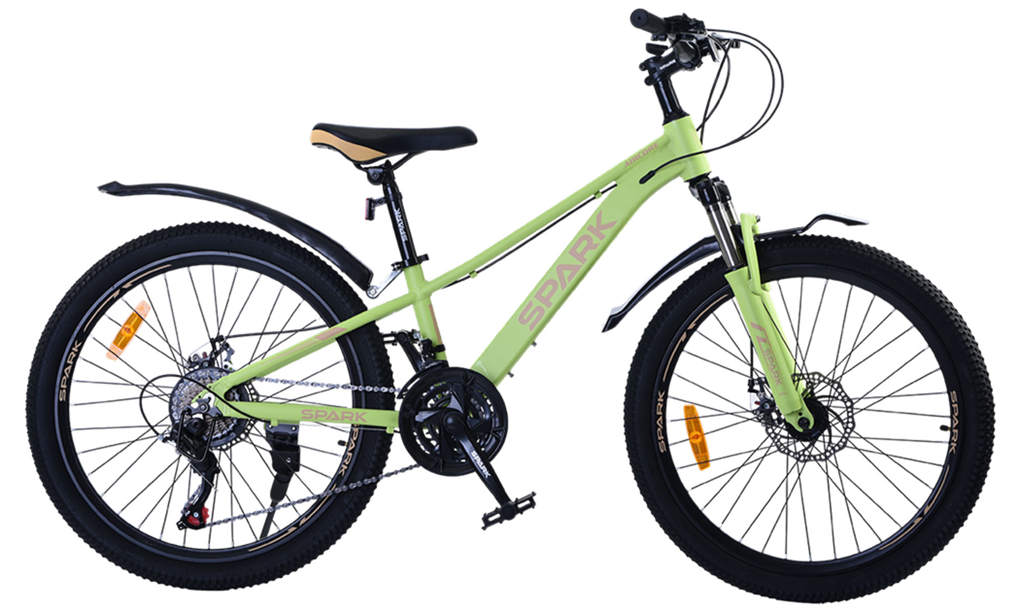 Велосипед SPARK AIRCORE 24", размер XXS, рама 11", год 2026, салатовый 